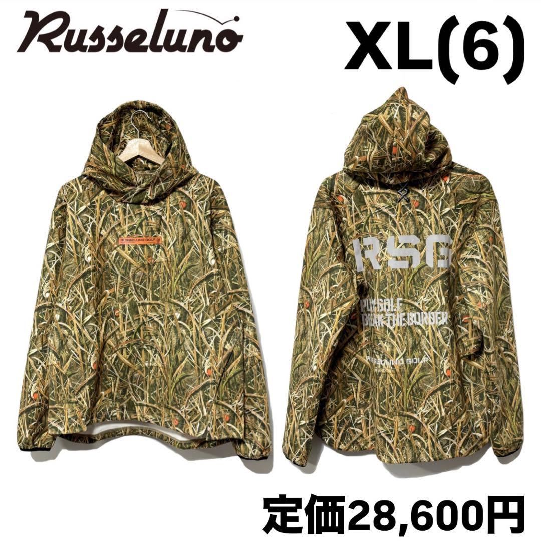 新品 ラッセルノ ゴルフ パターン リフレクター ライト フーディー カモ XL