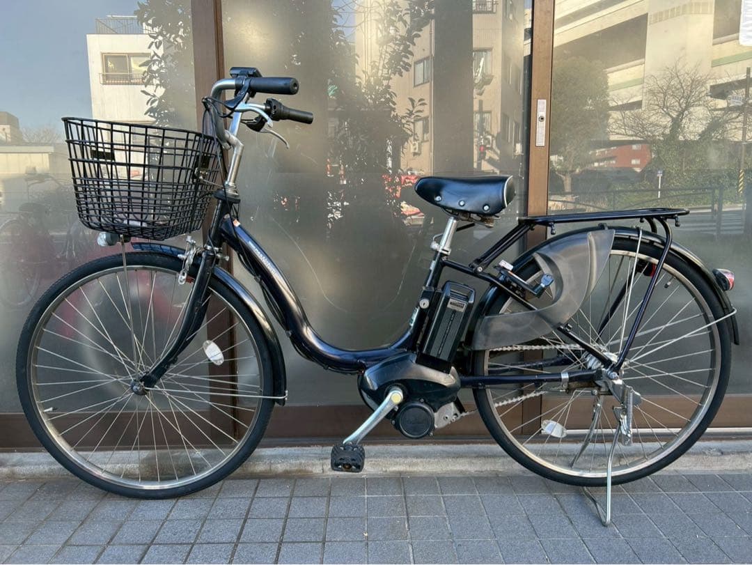 中古電動自転車 ヤマハ パスナチュラ 26インチ　ブラック 横浜№3708