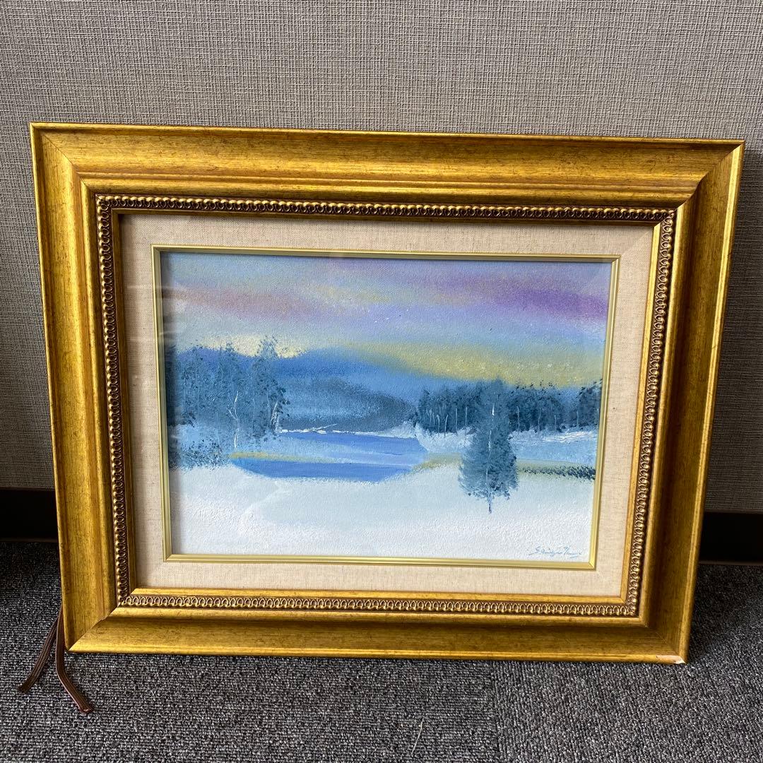 多田晴義作「北海道・富良野」　風景画　油彩画