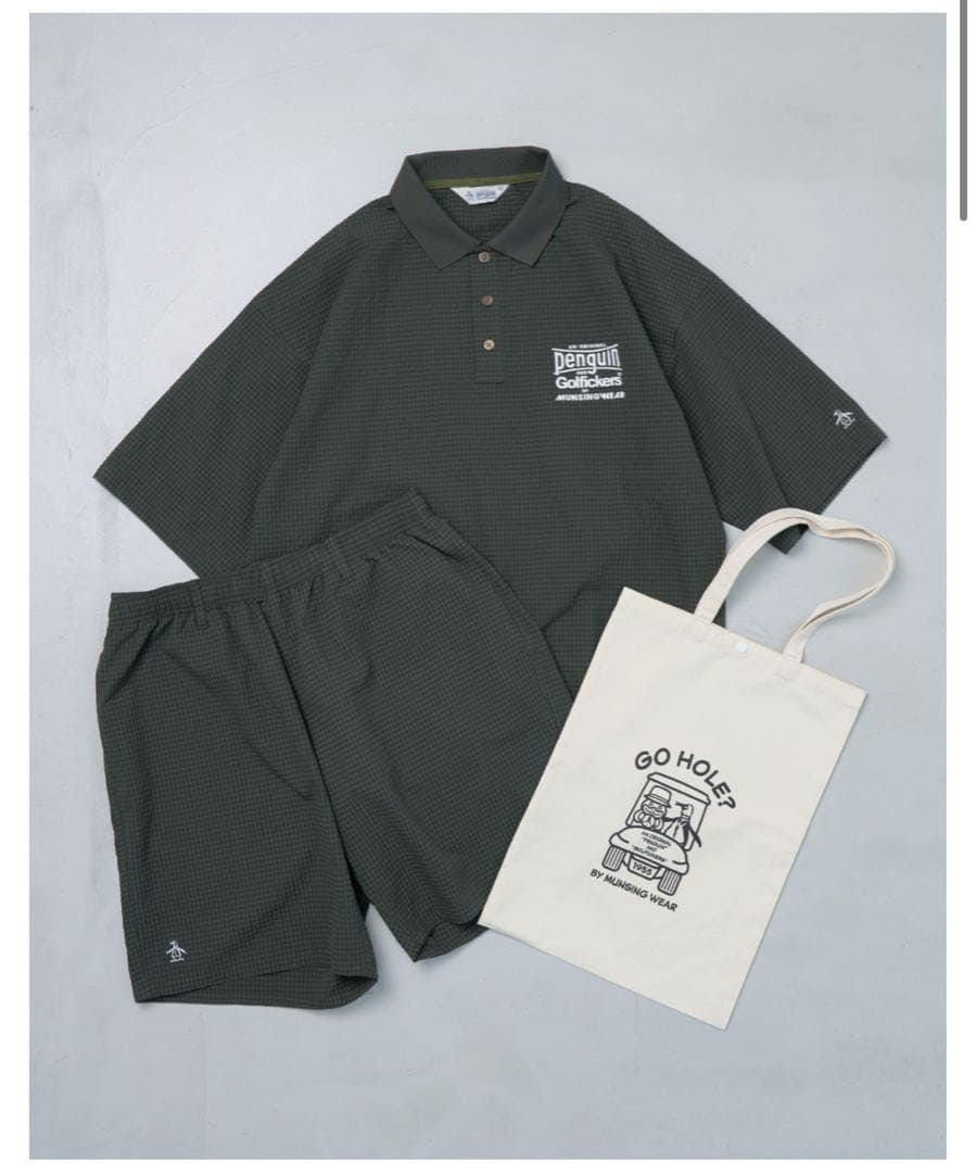 Penguin by Golfickers セットアップ　カーキ　XL