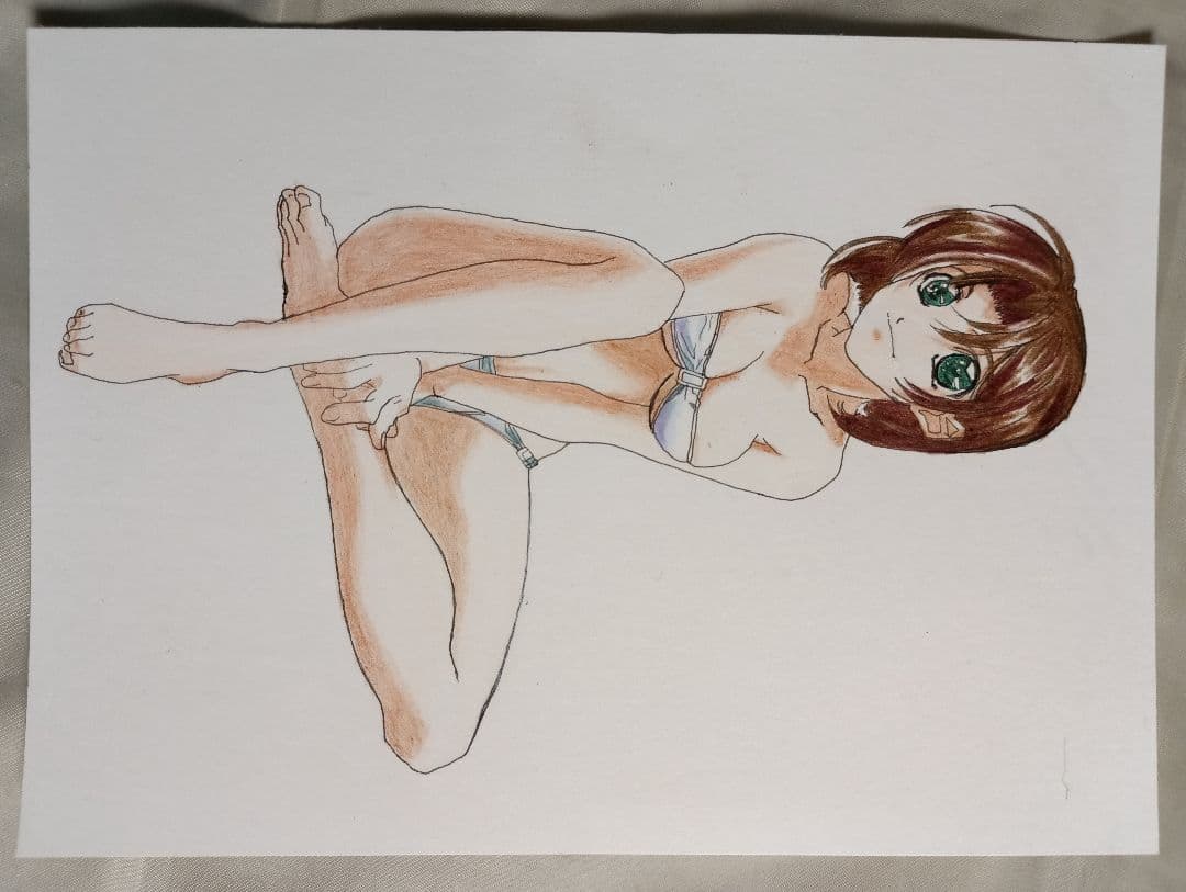 横向き。