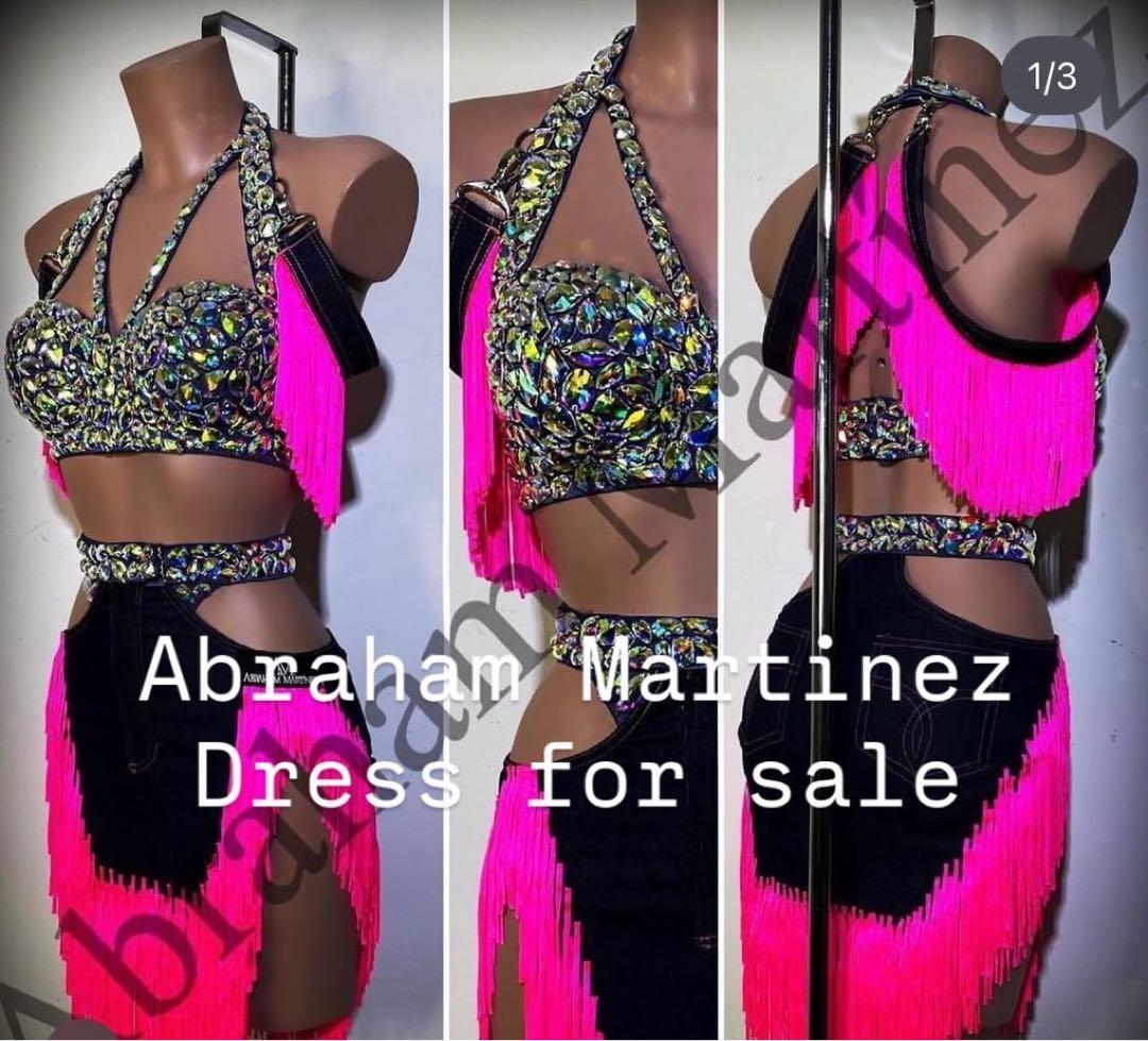 Abraham Martinez 社交ダンスドレス　セパレートタイプ　デニム生地