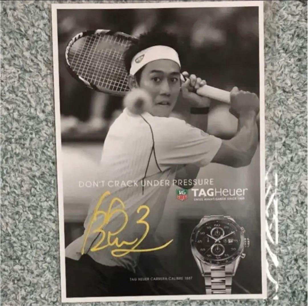 男子テニス　錦織圭　サイン入りポスター