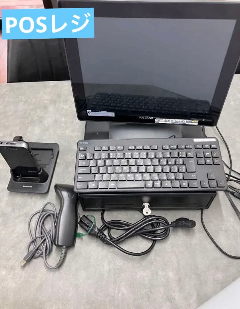 POS BANK ポスレジ一式　バーコードリーダー　ハンディースマホ　ドロアー