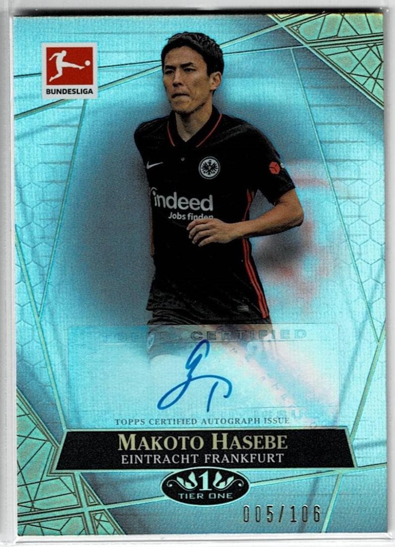 長谷部誠 21-22 Topps Tier One 106枚限定直筆サインカード