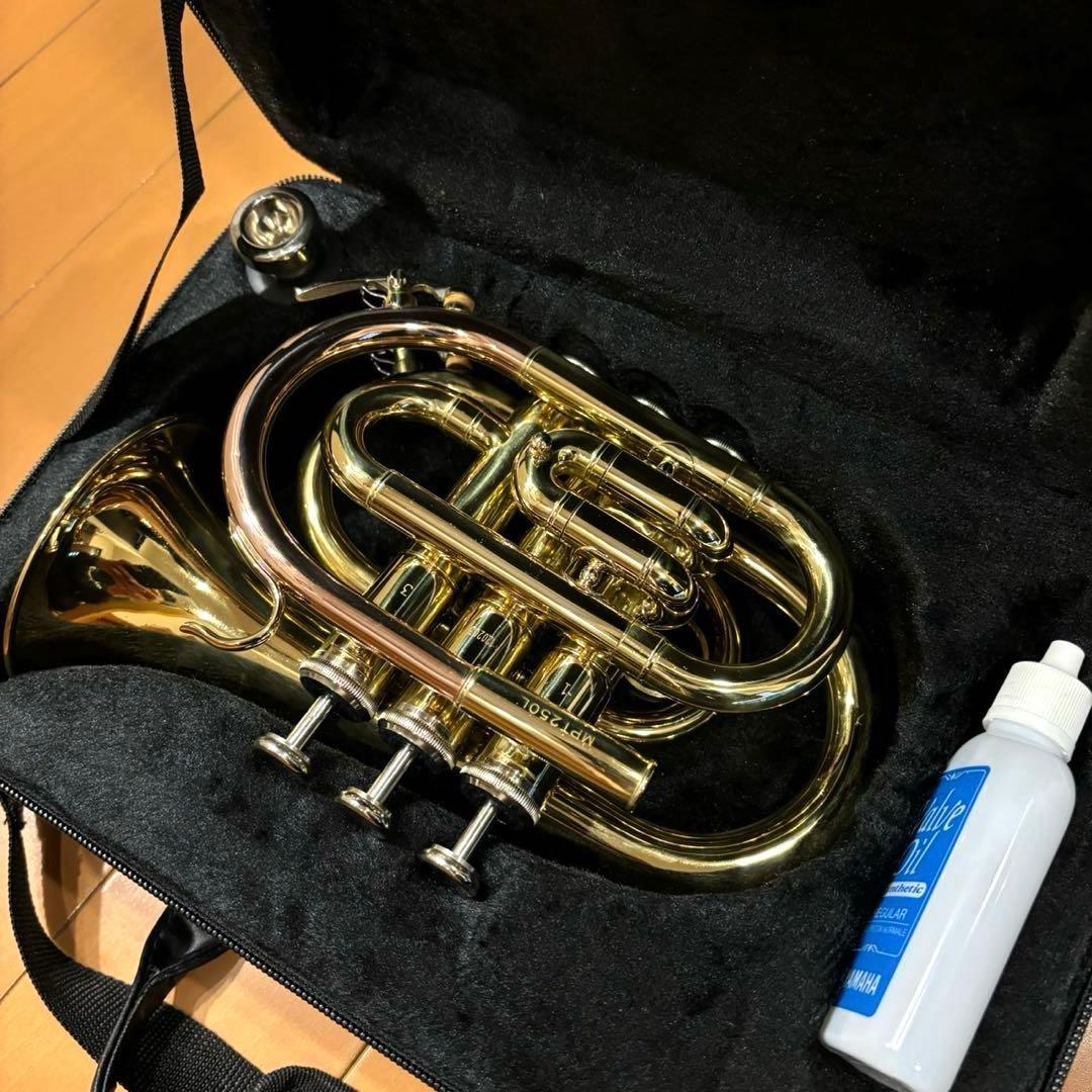 ポケットトランペット MPT250L Minerva ケース付き