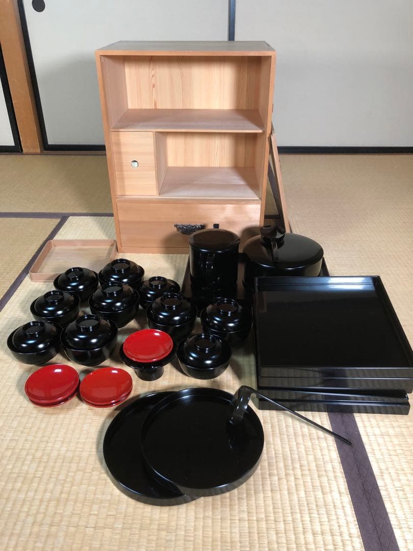 懐石道具一式　茶道具　未使用品 箱サイズ　縦36cm、横49cm、高さ63cm