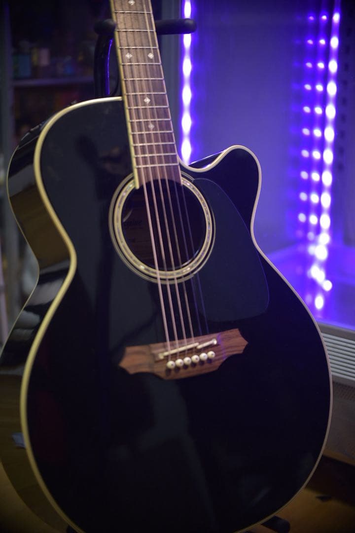 タカミネTakamine アコースティックギター ブラック　状態良し