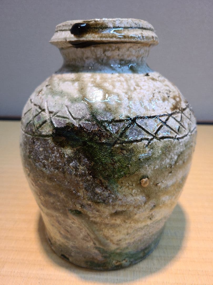 信楽焼 篠原希作 蹲壷 高さ7寸（約21cm） 共箱 本物保証