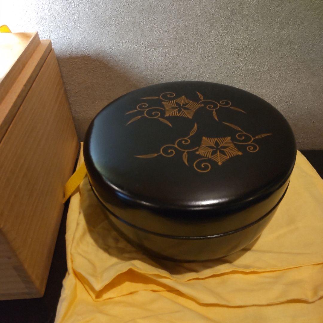中川光哉　食篭　松唐草蒔絵食篭　大徳寺大亀老師花判〜千家