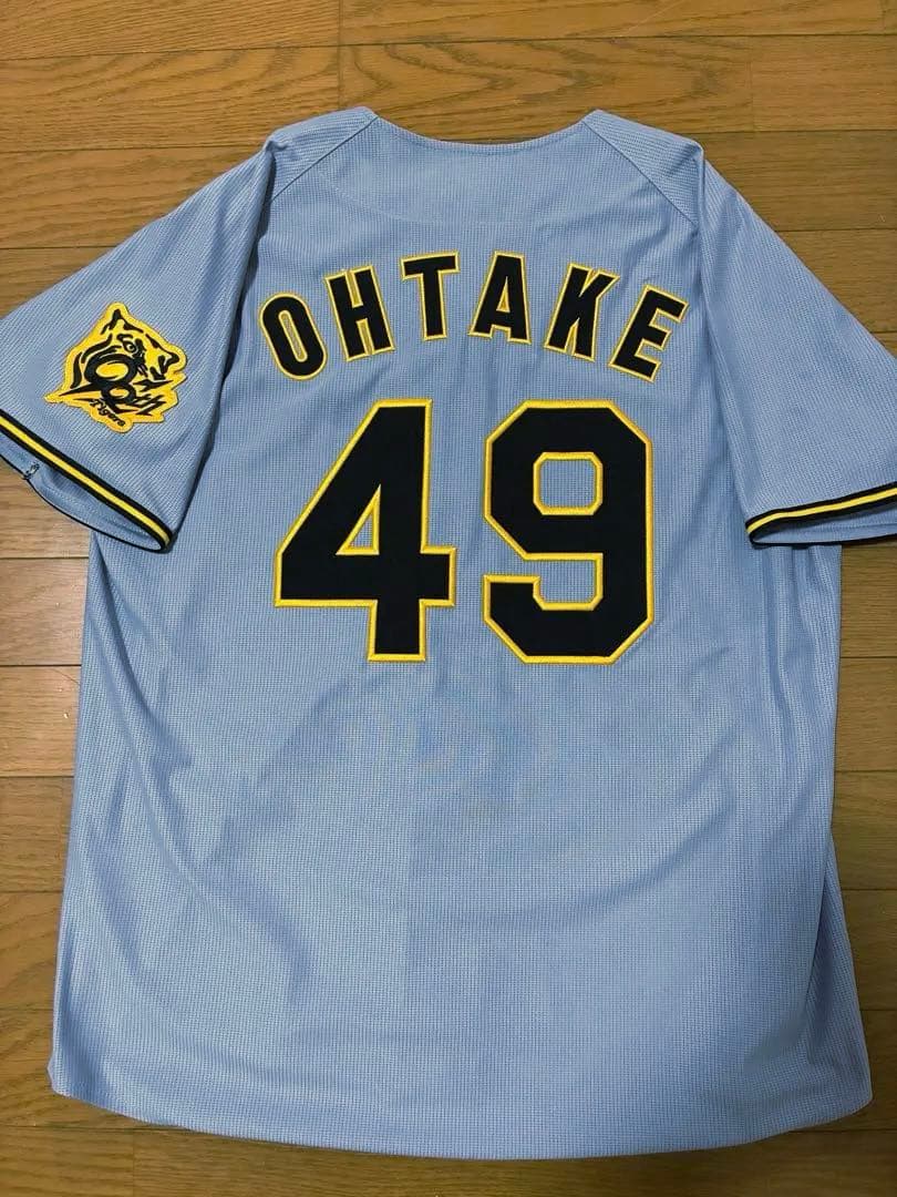 阪神 大竹耕太郎投手 49 ビジターユニフォームMサイズ 90周年ロゴ