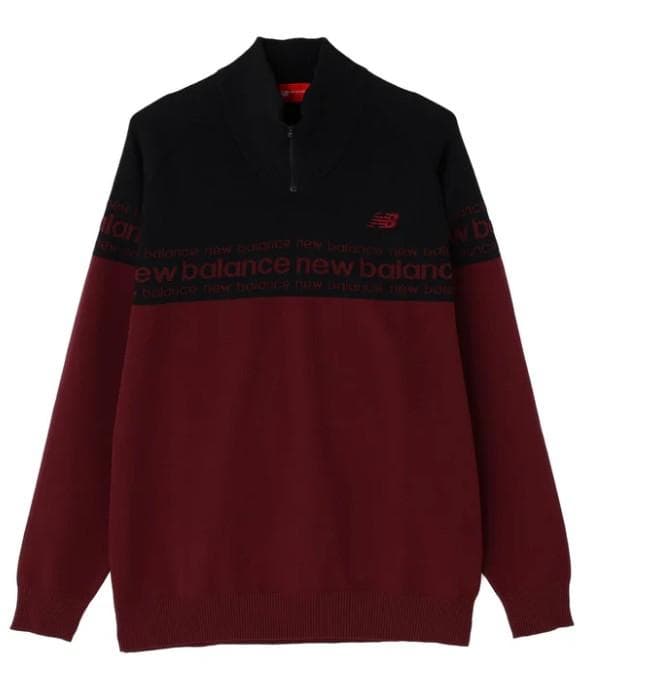 NBゴルフ ハーフジップセーター【5(L寸)】ボルドー　0125270001