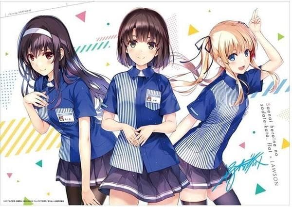 冴えない彼女の育てかた 深崎暮人 ローソンHMV限定 A3 額付 複製原画