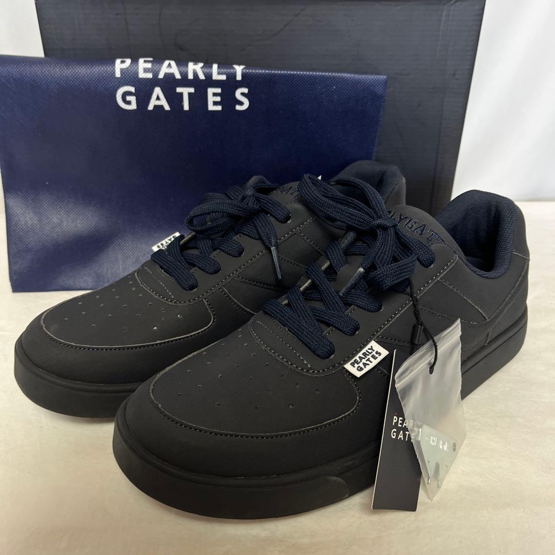 新品 パーリーゲイツ PEARLYGATES ソフトスパイク ゴルフシューズ 紺
