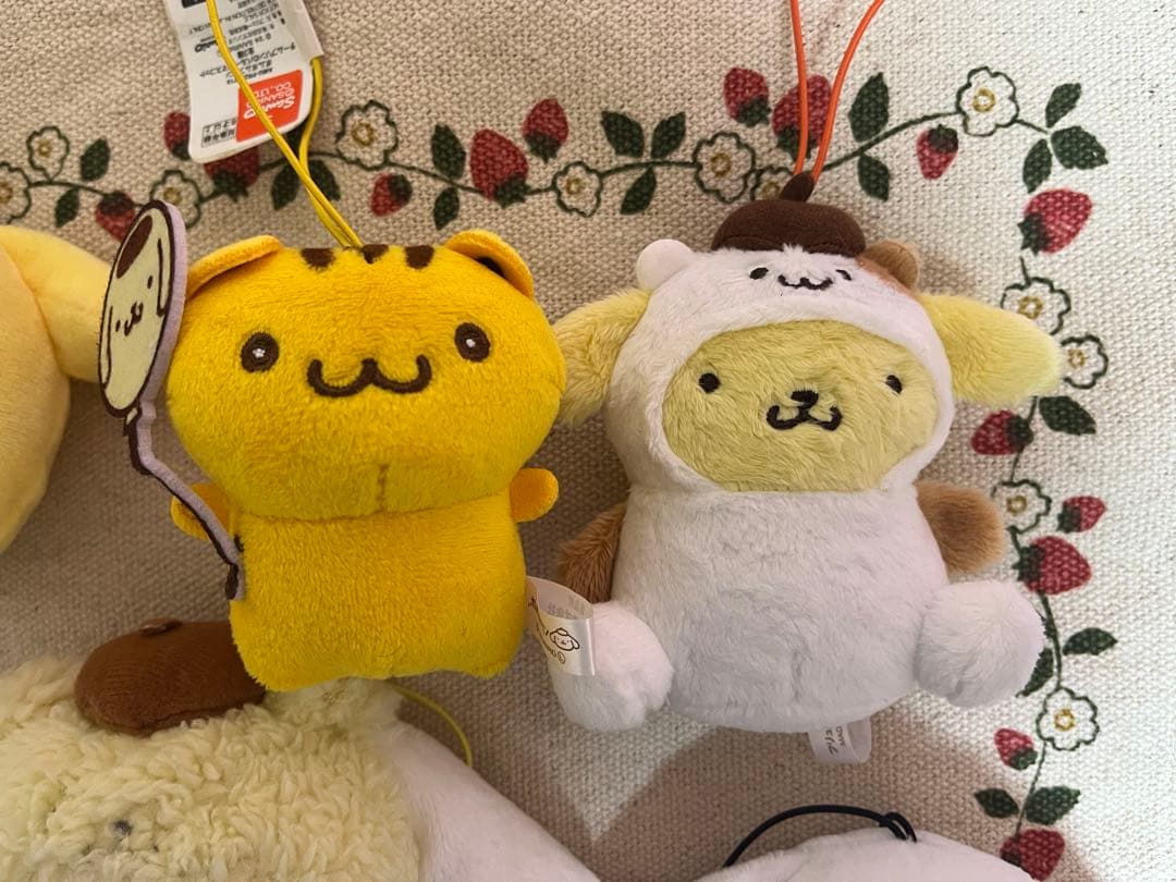 ポムポムプリン　KAWAII研究所 シナモロール　ぬいぐるみキーホルダー