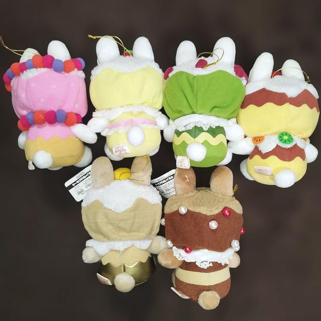 新品未使用 うさずきん ぬいぐるみ 6セット ケーキ スイーツ レトロ レア