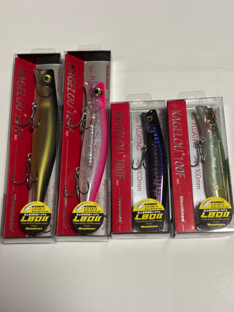 メガバス セット カゲロウ ピンクバック オチアユ パープルネオンイワシ