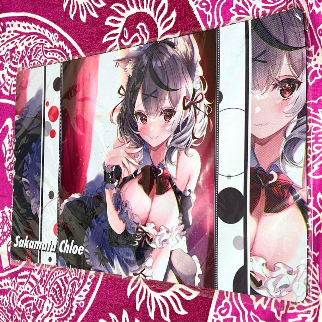 【超貴重】ホロライブ 沙花叉クロヱ クロエ 猫耳メイド サンパン プレイマット