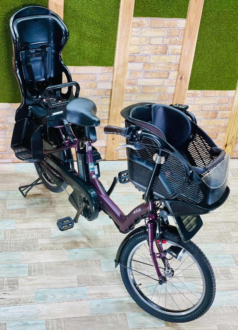 週末限定セール ヤマハパープル系 大容量 子供乗せ電動アシスト自転車 H1855