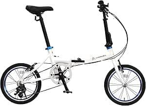 【美品】折りたたみ自転車 ホワイト 16インチ