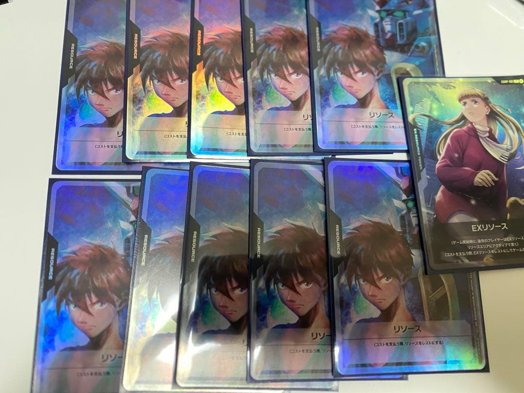 ガンダムカードゲーム　EXリソース　リソース10枚セット　ヒイロ　リリーナ