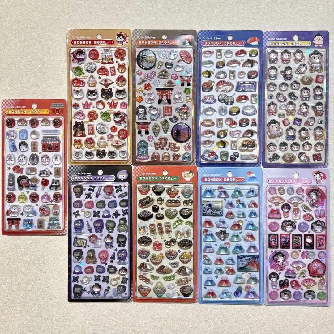 【正規品】ボンボンドロップシール❋和柄❋9種セット