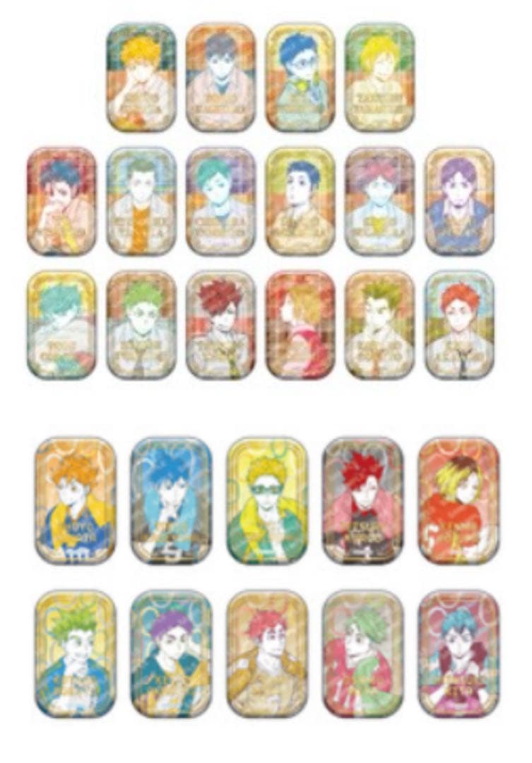 ハイキュー!! スクエア缶バッジ オフショット×カラー 第一弾 第二弾セット