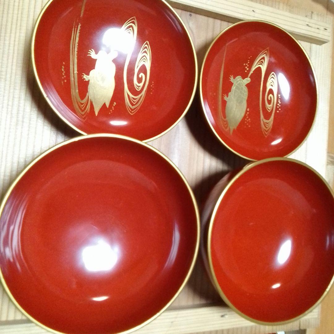 漆器 蒔絵　菓子椀2客　明治時代アンティーク　骨董