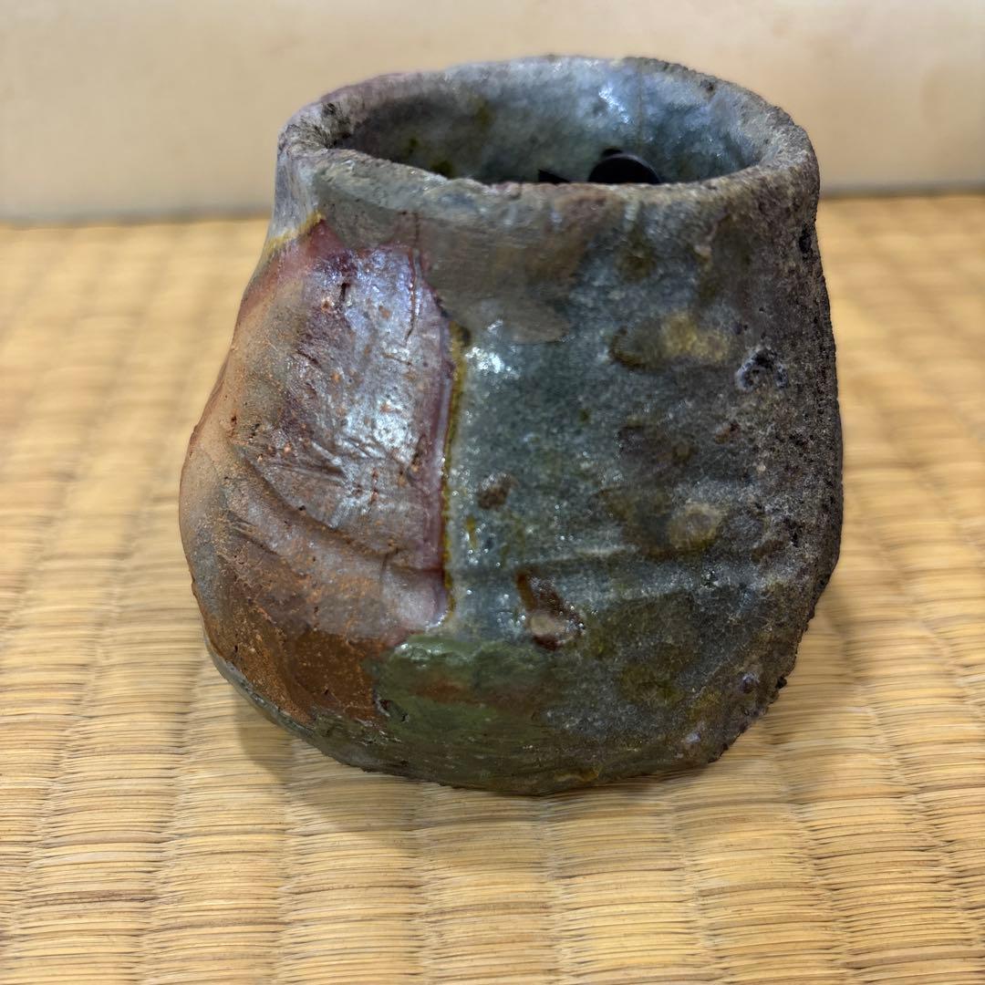 高橋玄洋　作　備前掛花入