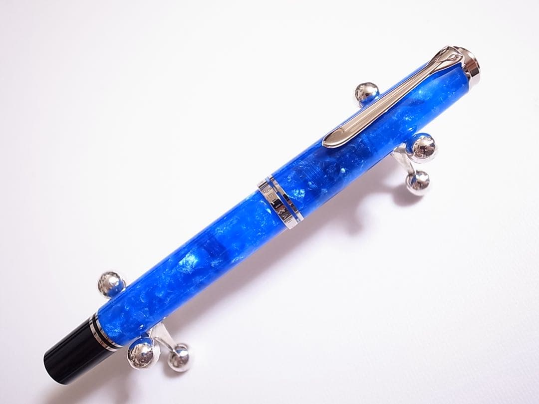 ペリカン万年筆　M805 ヴァイブラントブルー　ニブEF 【難あり】