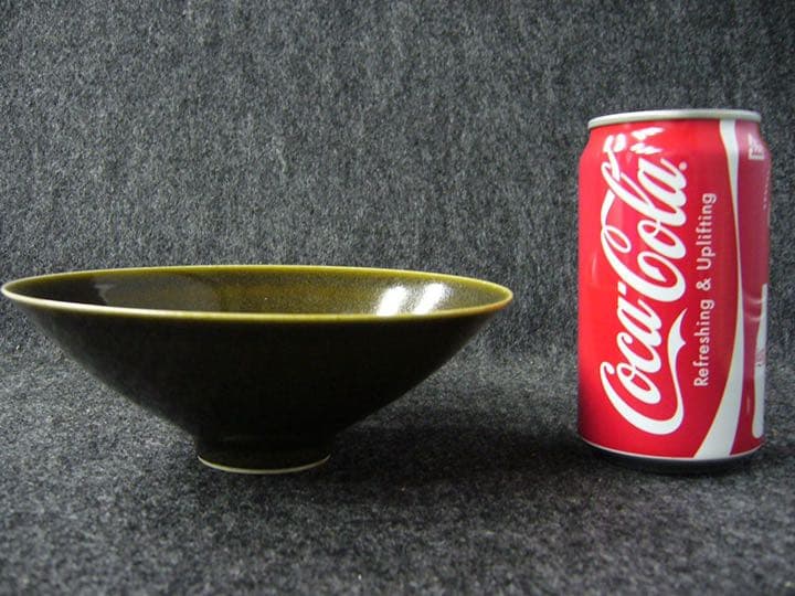 中国古磁器　大清康熙　柿釉茶碗