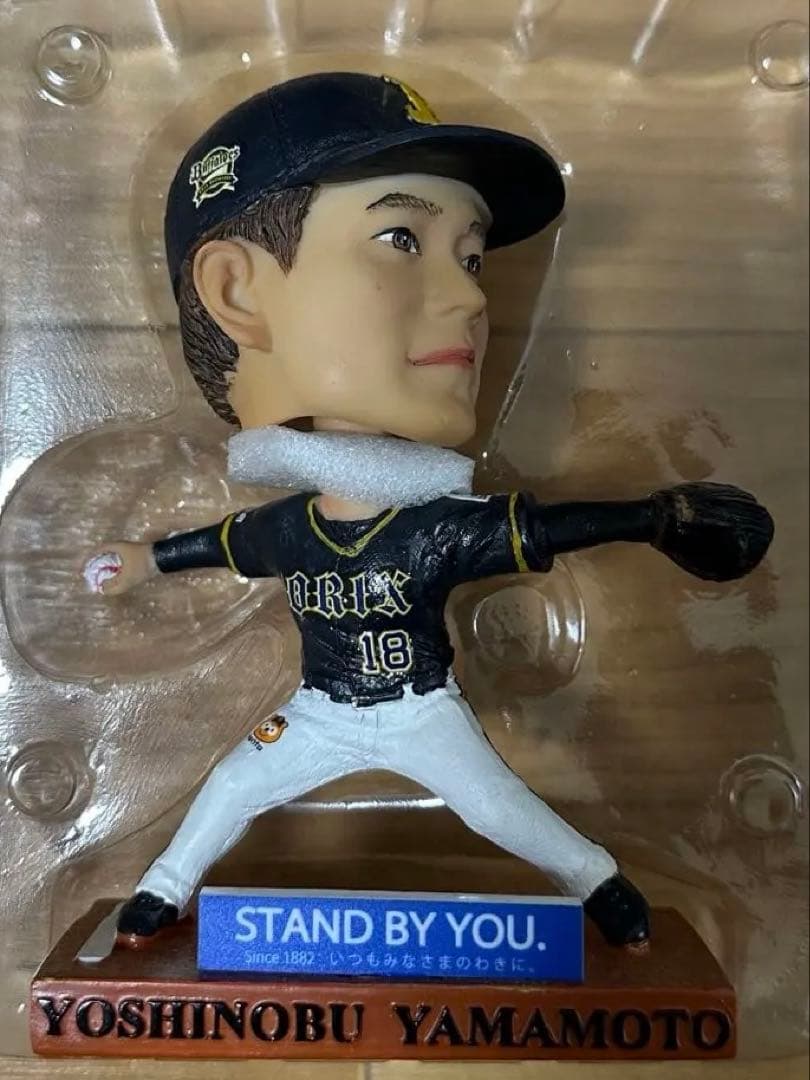 オリックス・バファローズ 山本由伸 ボブルヘッド 人形 ビジターユニフォーム