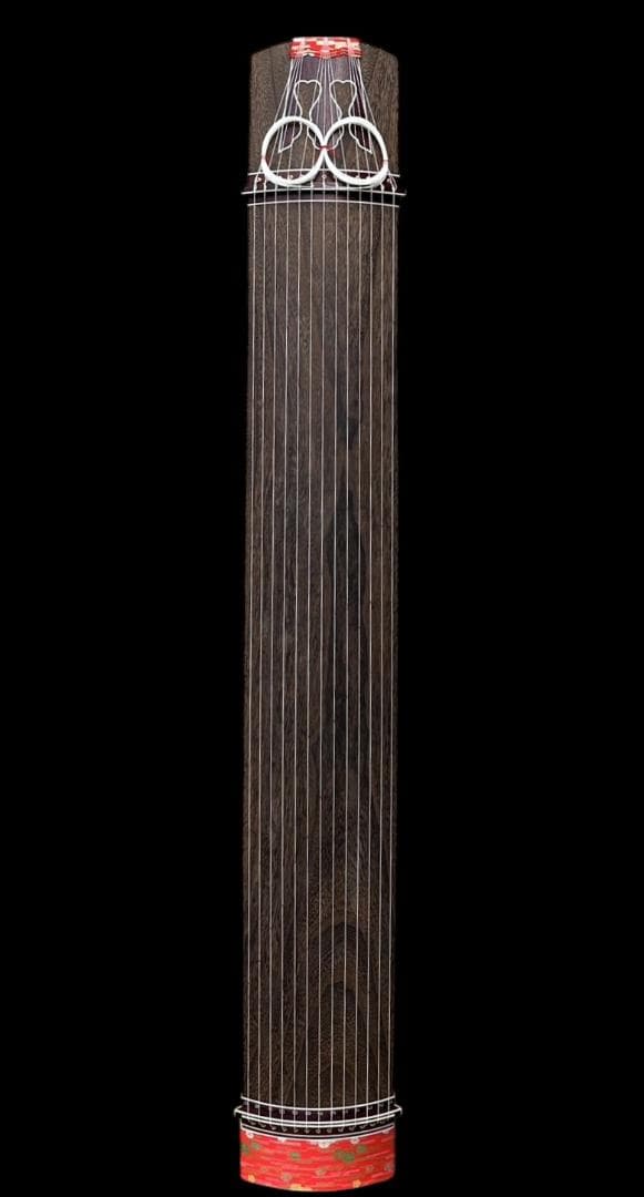 送料込 お琴 爪 琴柱 蒔絵 文化琴 和楽器 弦楽器 13弦 伝統楽器 カバー付