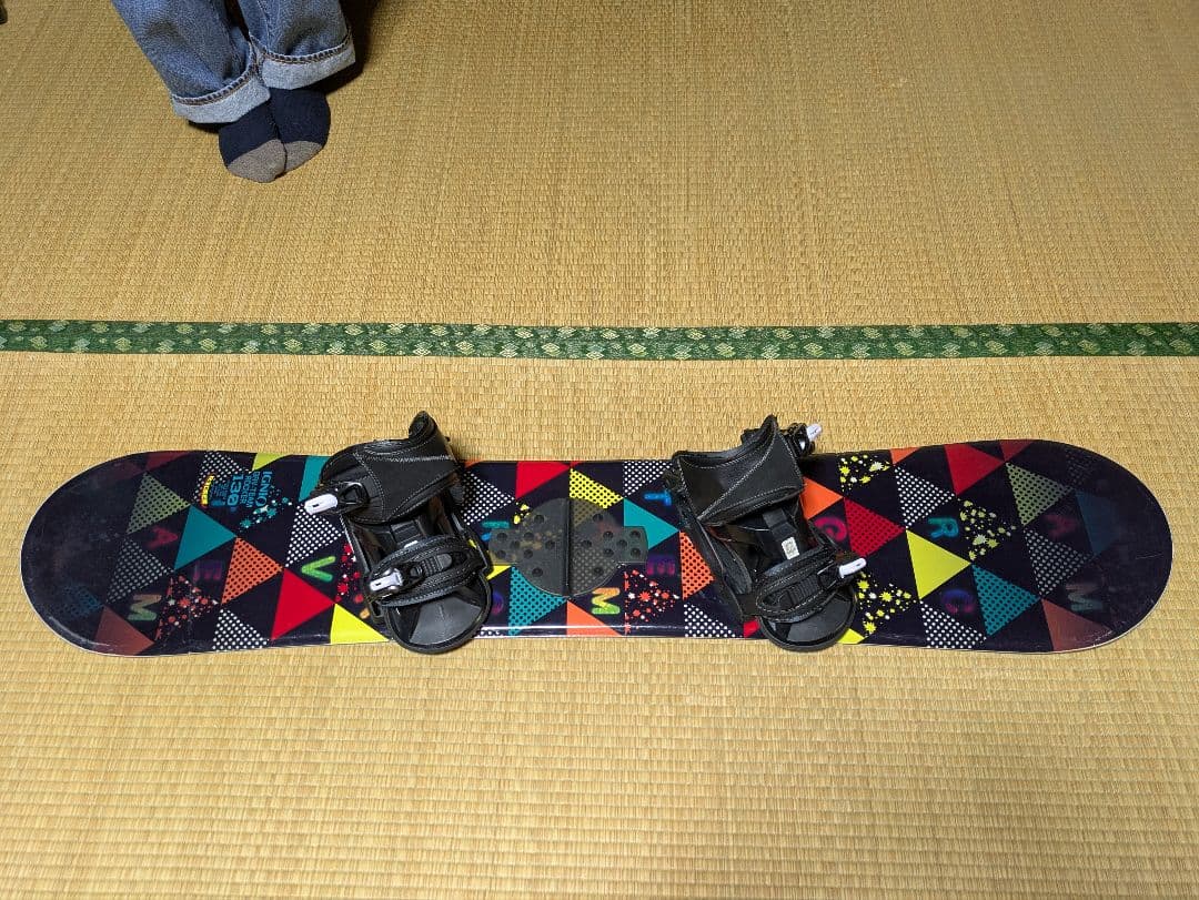 カラフルスノーボード バインディング付き