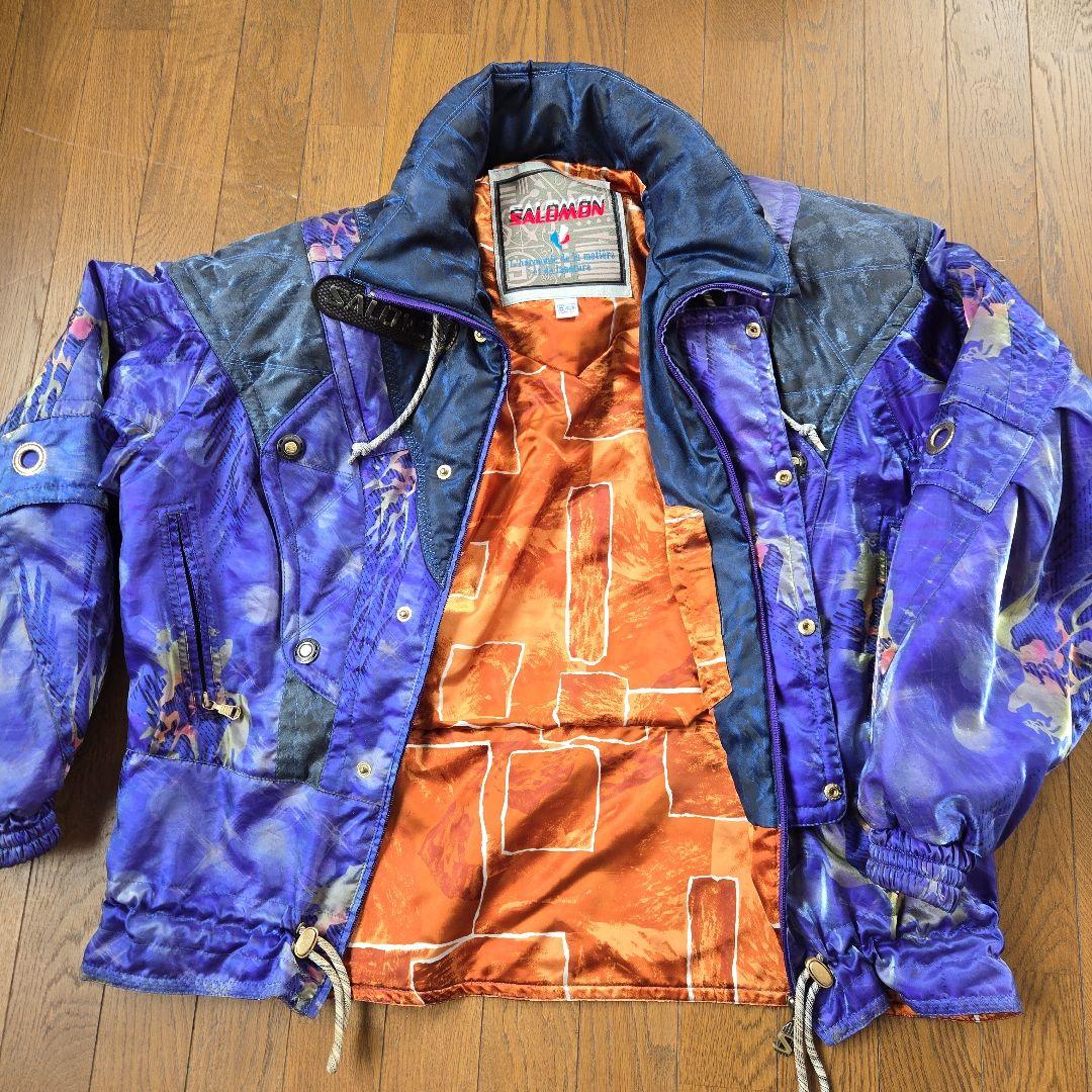 1990年代ヴィンテージ◆SALOMON◆ スキーウェア 上下セット 中古LL