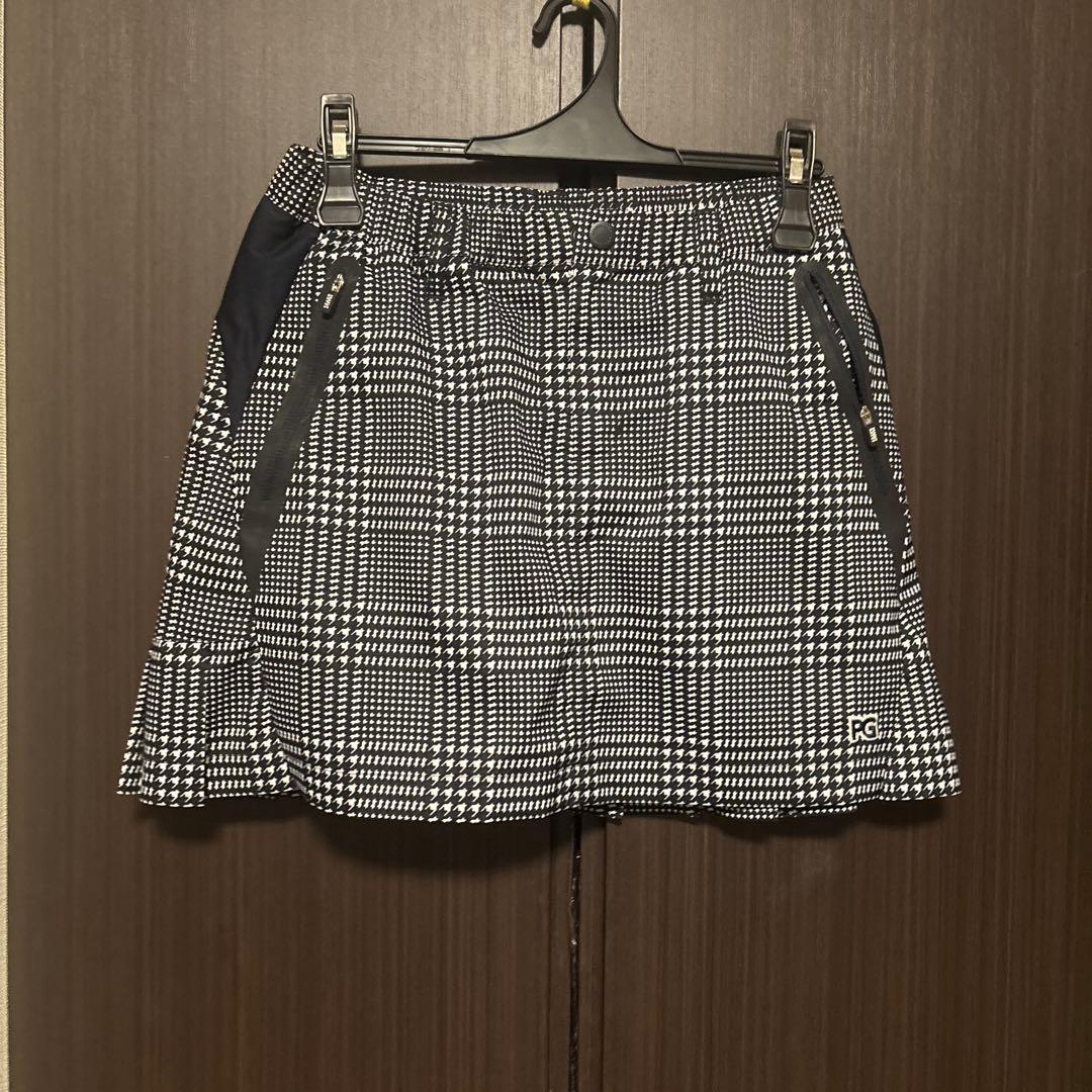 PG 黒と白のチェック柄スカート　サイズ０