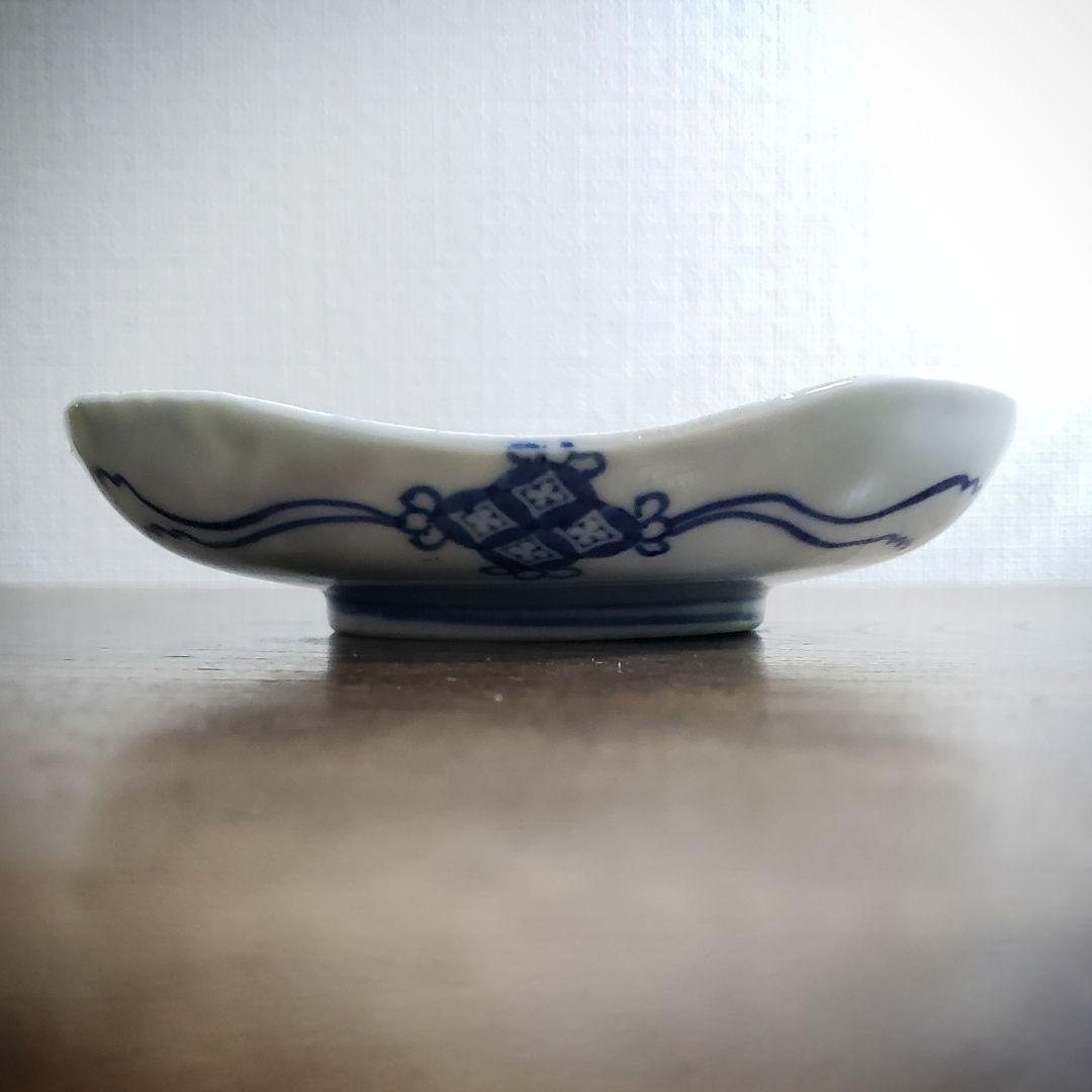 角皿　古伊万里　色絵　獅子　麒麟　七宝紋　唐花草　銘　明治　大正　訳あり