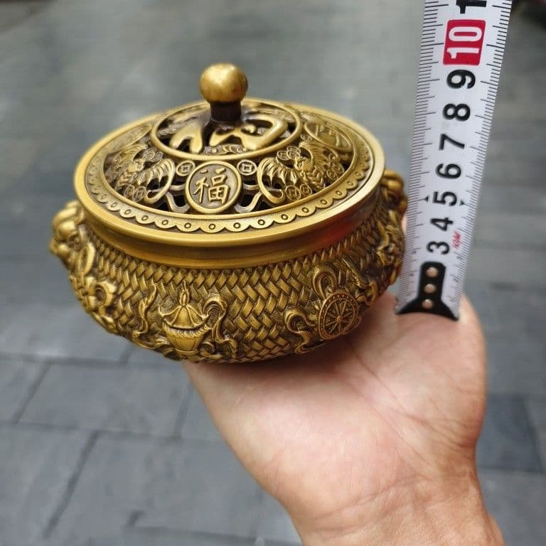 獅頭炉 五福臨門香炉 装飾品 工芸品 美術品 置物