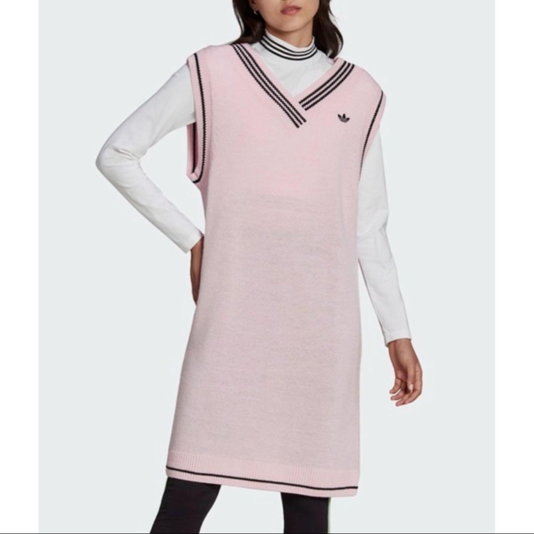 タグ付き❤︎adidas ニット　ロング　ワンピース　セットアップ　ゴルフ　ピンク