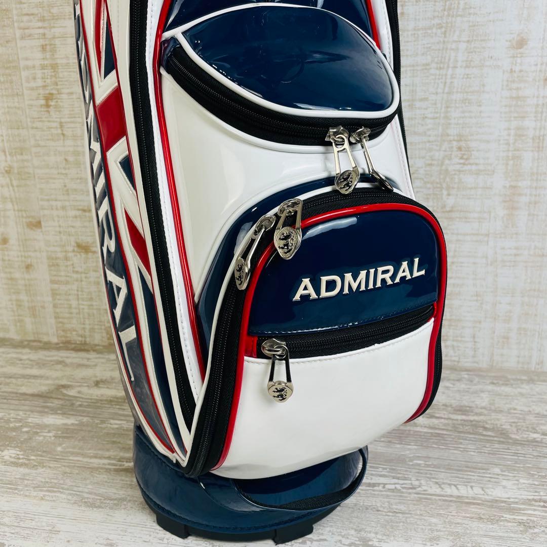 Admiral アドミラル　エナメル　トリコロール　キャディバッグ　9.0型