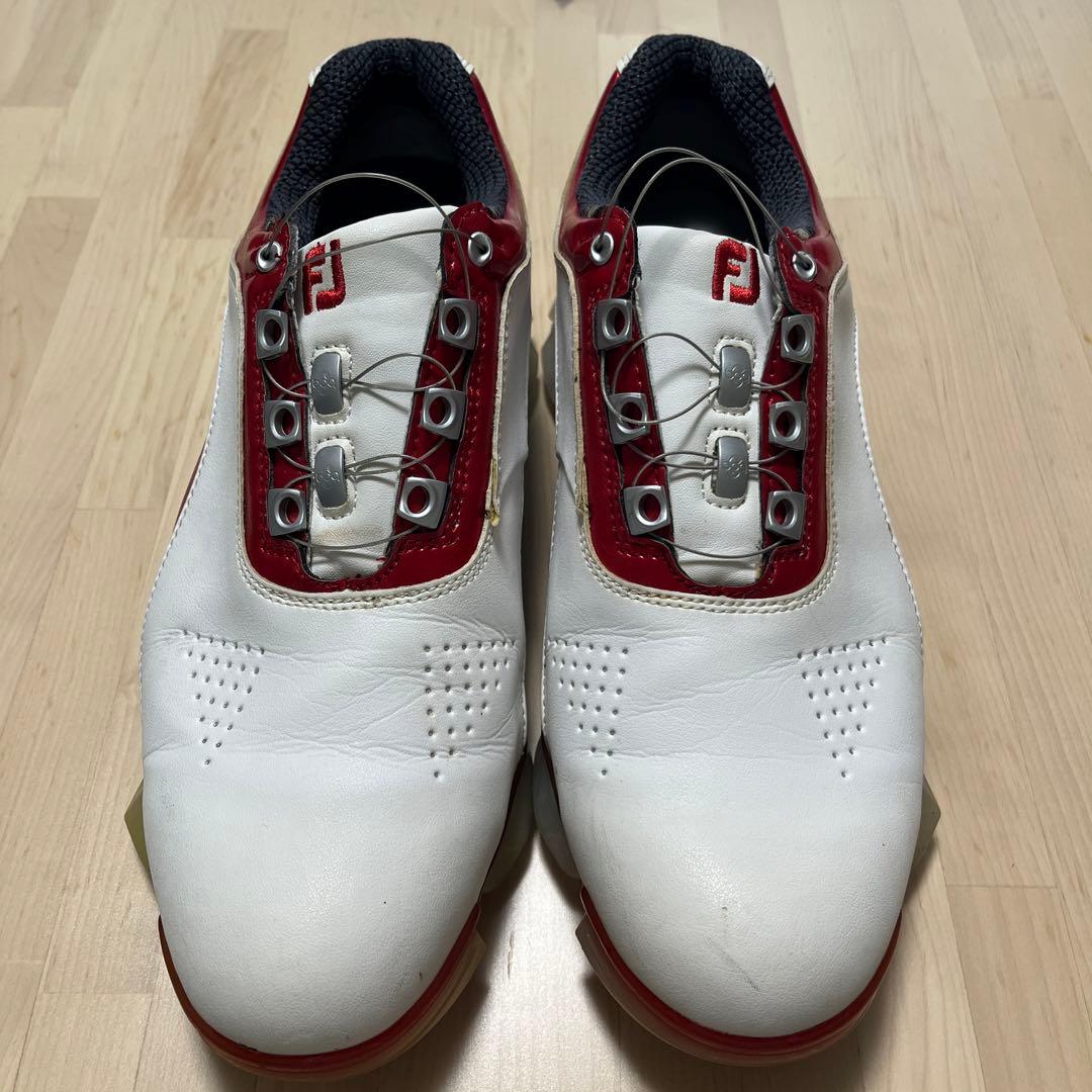 FootJoy ゴルフシューズ BOAシステム ホワイト/レッド　XPS-1