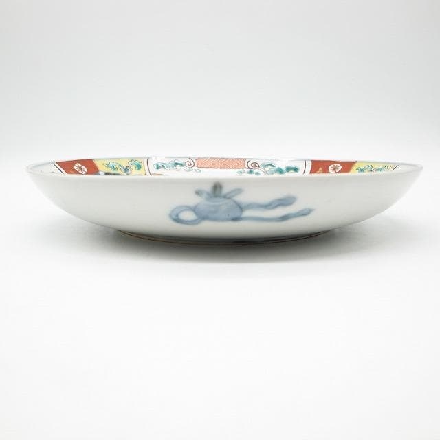 古伊万里　錦手　麒麟の図　八寸皿