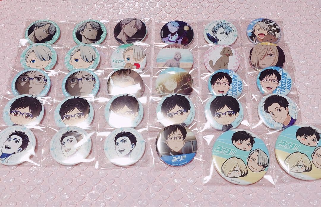 ユーリ!!! on ICE 勝生勇利 ヴィクトル ユリオ 缶バッジまとめ