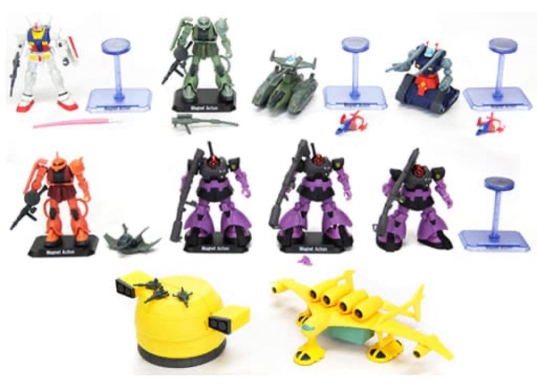 機動戦士ガンダム マグネットアクション 激闘編 8種セット + ポーナスパーツ