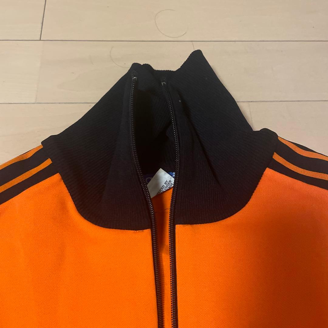 超美品 adidasトラックジャケット オレンジ 西ドイツ デサント 小松菜奈着