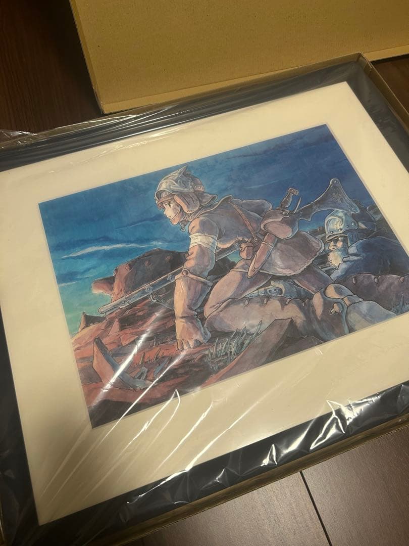 T*1様 【希少品】ジブリ 風の谷のナウシカ水彩画 複製原画 額付
