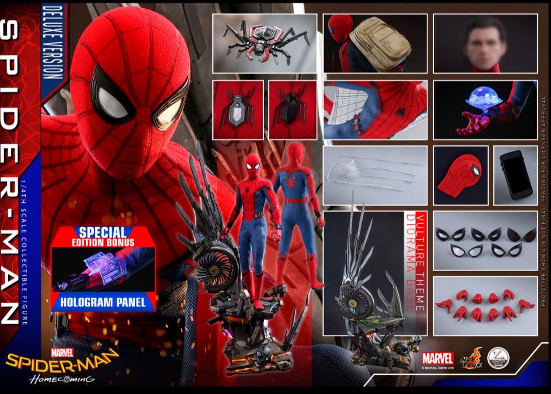 新品未開封　スパイダーマン ホームカミング 1/4 クオーター デラックス版