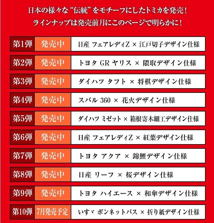 10台コンプ 書店オリジナル トミカ 日本の伝統コレクション タカラトミー