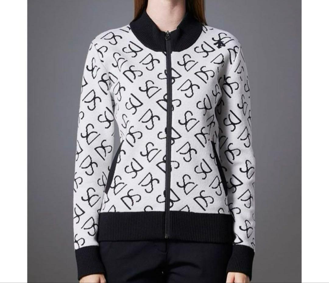 descente ジップアップ ニットジャケット M
