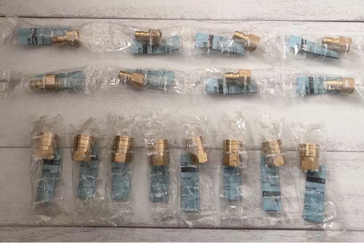 ☆新品未使用☆日東工器 真鍮製カプラ オネジ取付用 3TSF 3TPF 16個